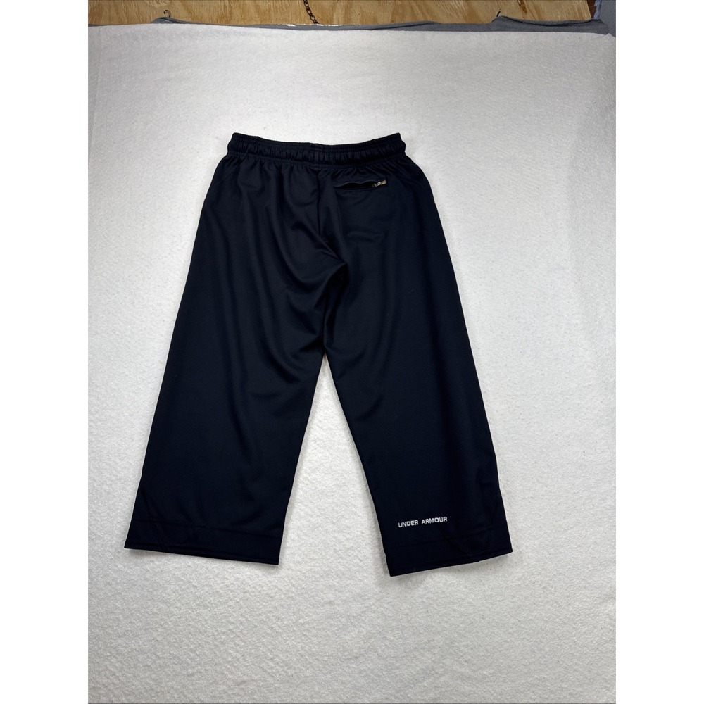 Under Armour Women's Cropped Black Leisurewear Sz Medium Relaxed Wide Leg Pants - Picture 7 of 11